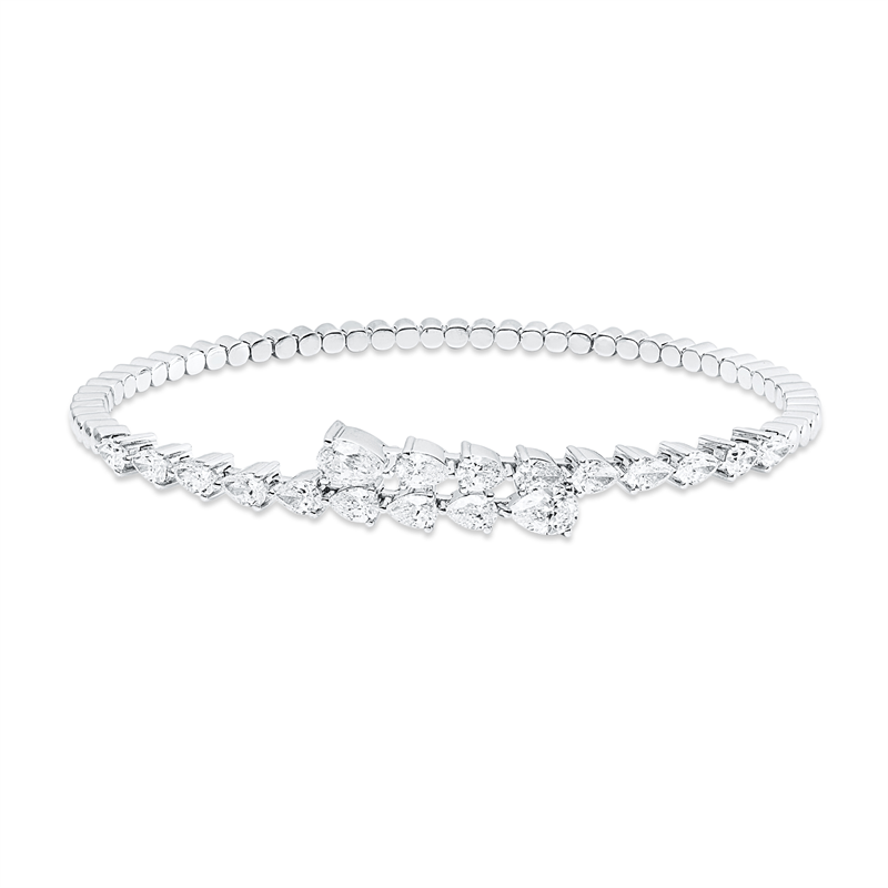 Armreif    aus 750/-18 Karat Weißgold mit 18 Diamanten 3