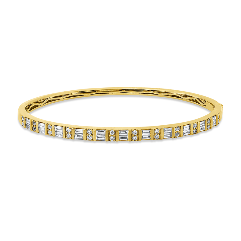 Armreif    aus 750/-18 Karat Gelbgold mit 46 Diamanten 1