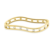 Armreif    aus 750/-18 Karat Gelbgold mit 9 Diamanten 0