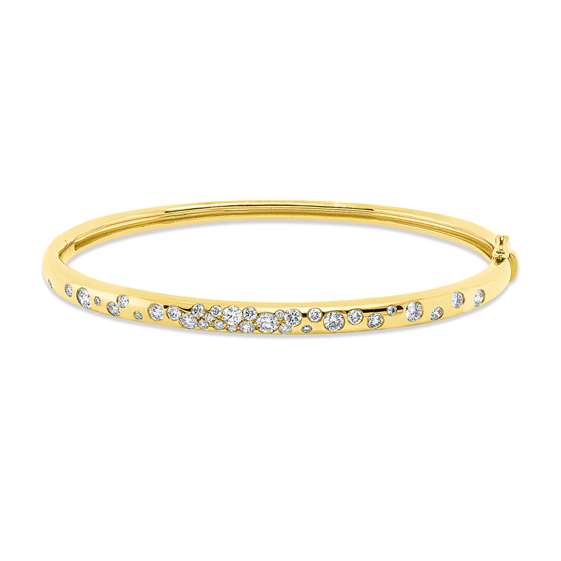 Armreif    aus 750/-18 Karat Gelbgold mit 33 Diamanten 1