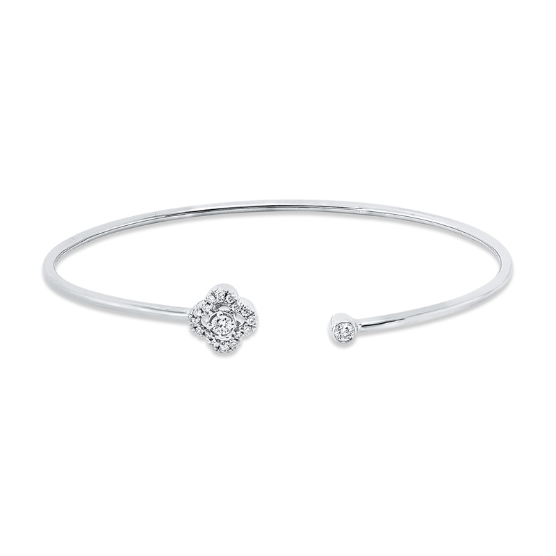 Armreif    aus 750/-18 Karat Weißgold mit 18 Diamanten 0