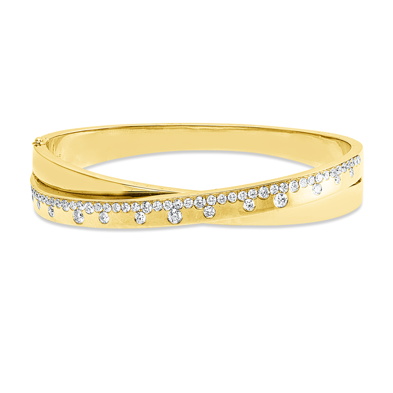 Armreif    aus 750/-18 Karat Gelbgold mit 59 Diamanten 1
