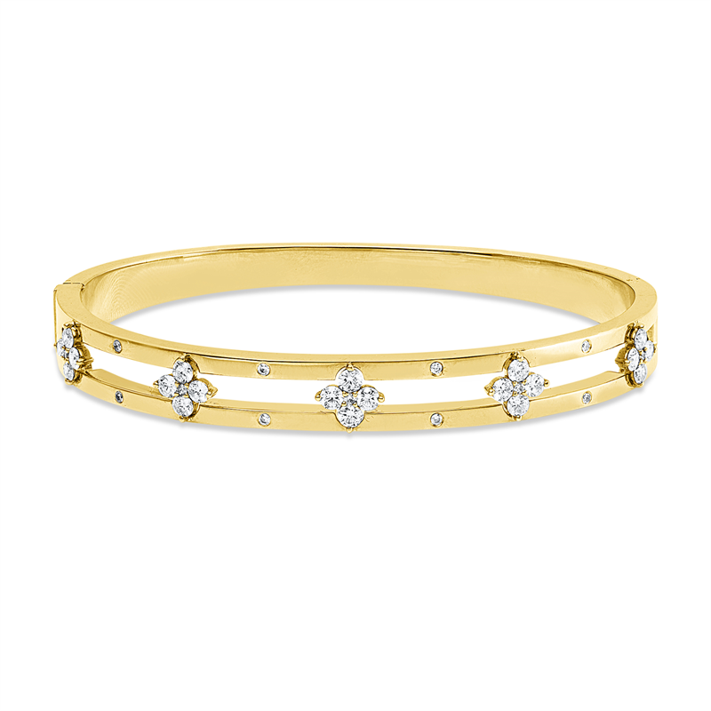 Armreif    aus 750/-18 Karat Gelbgold mit 33 Diamanten 0