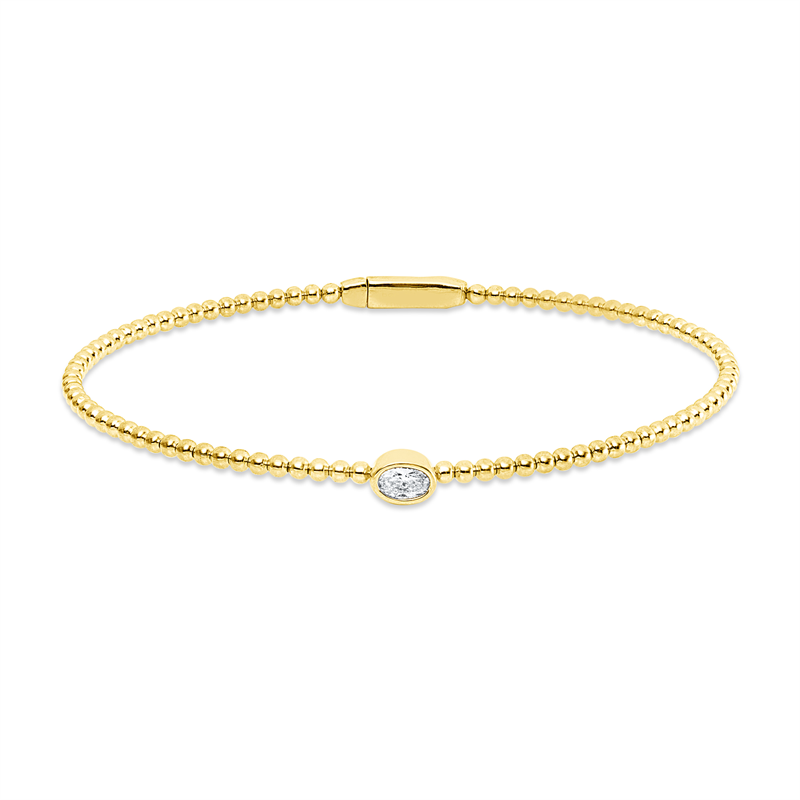 Armreif    aus 750/-18 Karat Gelbgold mit 1 Diamant 0
