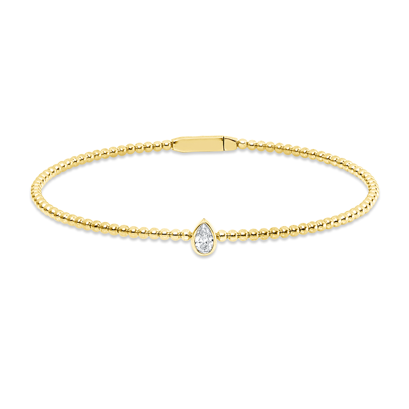 Armreif    aus 750/-18 Karat Gelbgold mit 1 Diamant 0