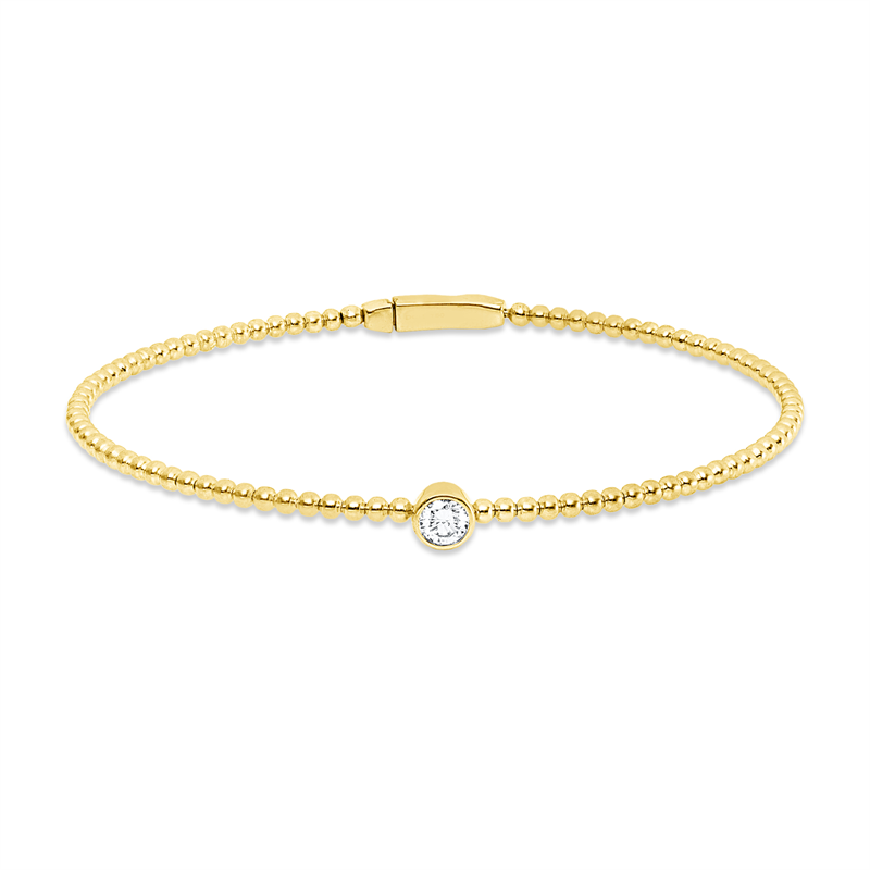 Armreif    aus 750/-18 Karat Gelbgold mit 1 Diamant 0