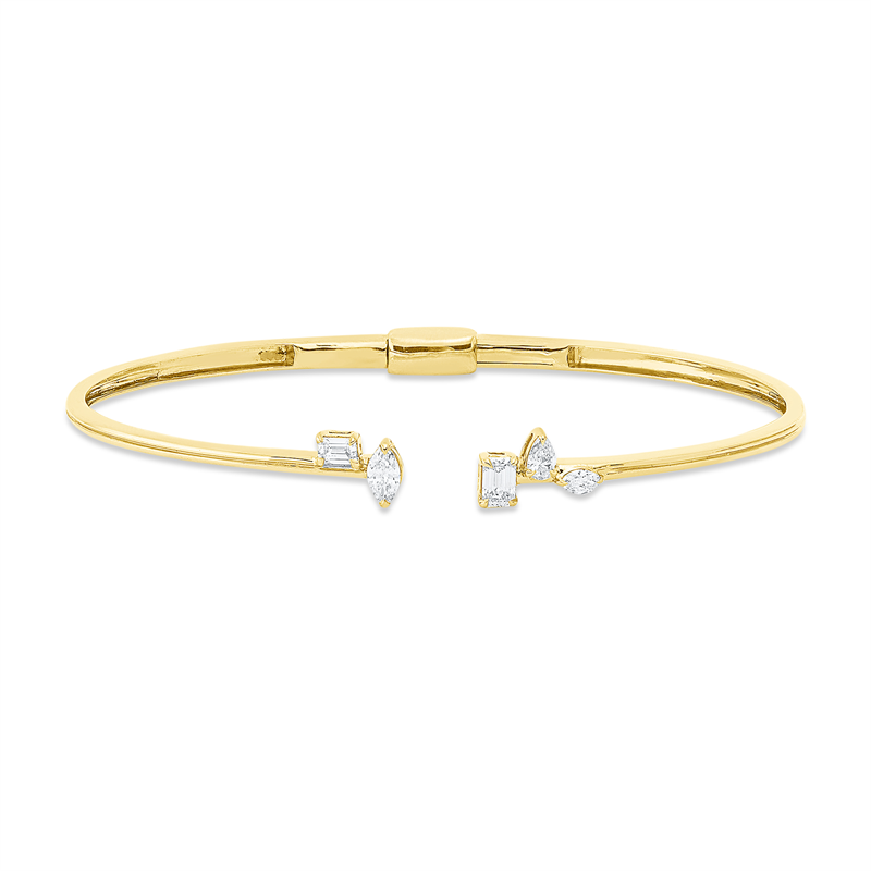 Armreif    aus 750/-18 Karat Gelbgold mit 5 Diamanten 0
