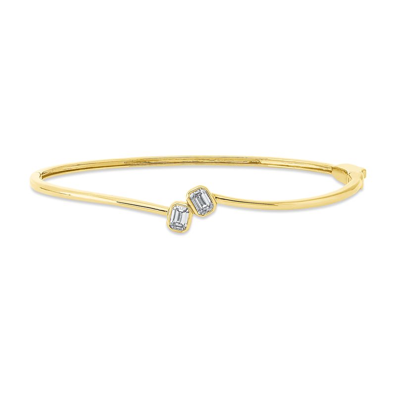 Armreif    aus 750/-18 Karat Gelbgold mit 2 Diamanten 0