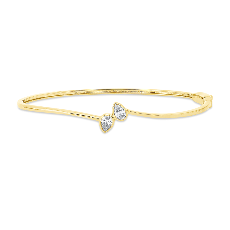 Armreif    aus 750/-18 Karat Gelbgold mit 2 Diamanten 0