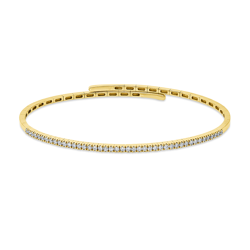Armreif    aus 750/-18 Karat Gelbgold mit 43 Diamanten 0