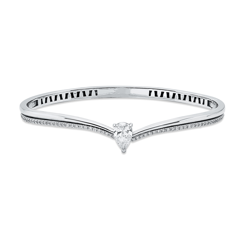 Armreif    aus 750/-18 Karat Weißgold mit 61 Diamanten 1