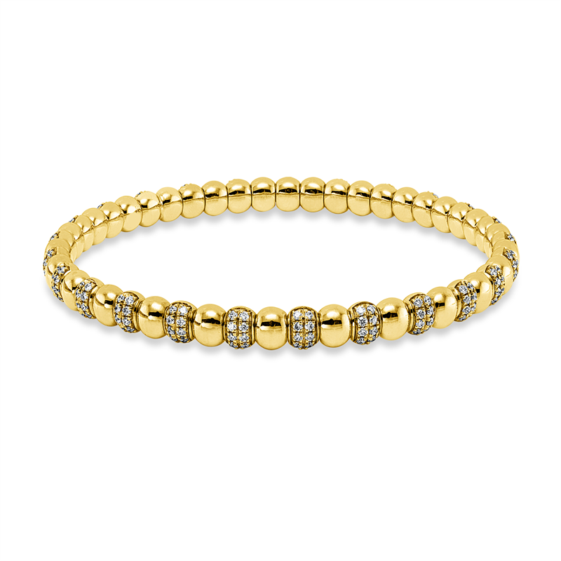 Armreif    aus 750/-18 Karat Gelbgold mit 200 Diamanten 1