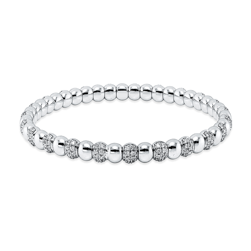 Armreif    aus 585/-14 Karat Weißgold mit 184 Diamanten 1