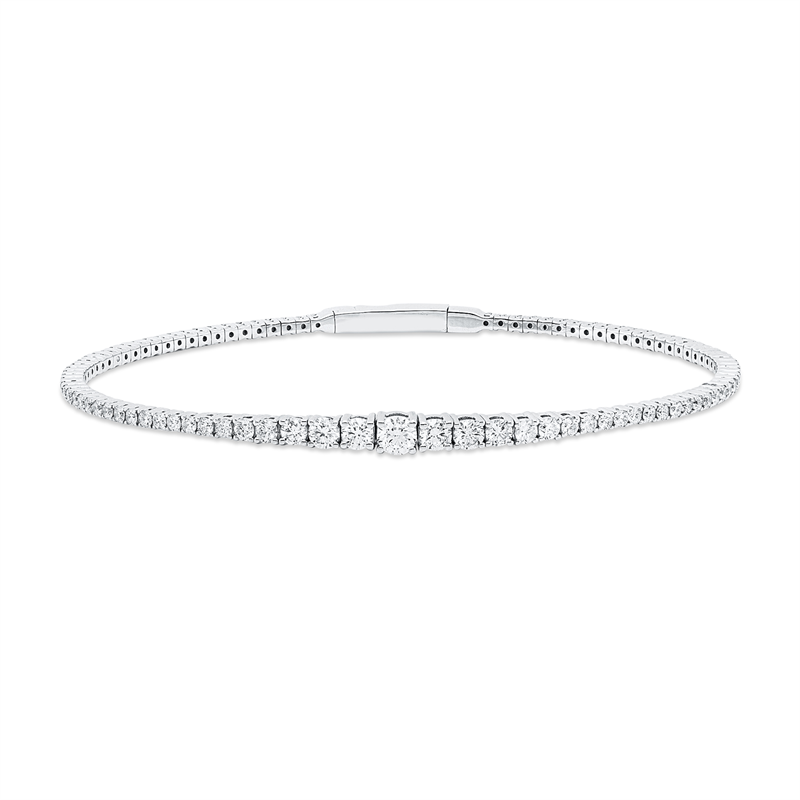 Armreif    aus 750/-18 Karat Weißgold mit 93 Diamanten 2