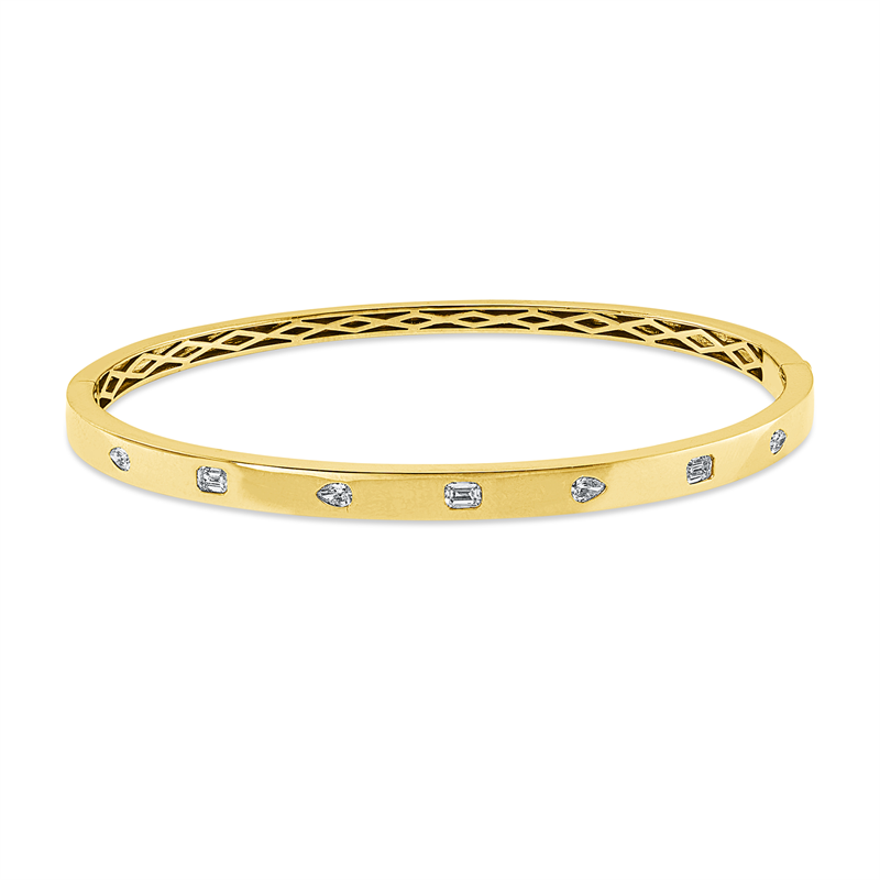Armreif    aus 750/-18 Karat Gelbgold mit 7 Diamanten 0