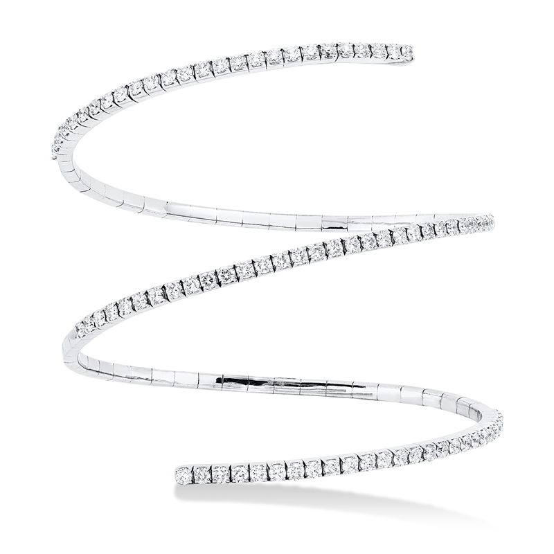 Armreif    aus 750/-18 Karat Weißgold mit 82 Diamanten 4