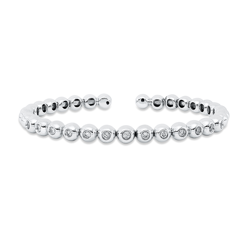 Armreif    aus 750/-18 Karat Weißgold mit 13 Diamanten 0
