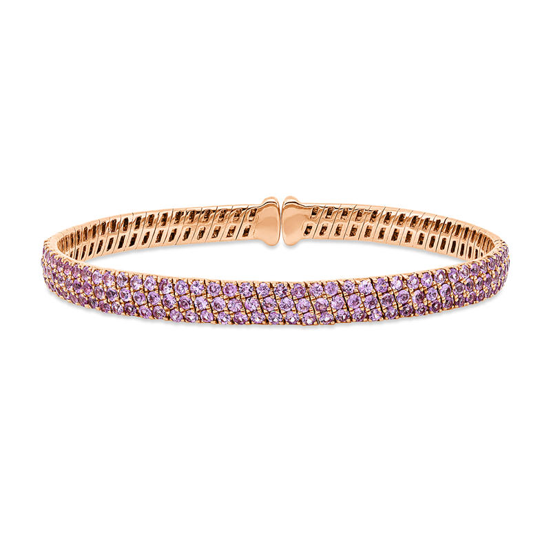 Armreif mit Saphir  aus 750/-18 Karat Rotgold  