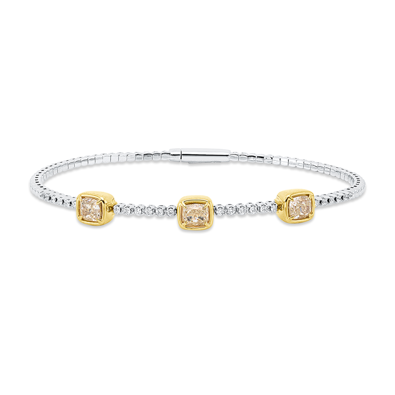 Armreif    aus 950/-Platin Gelbgold Platin 950 mit 27 Diamanten 1