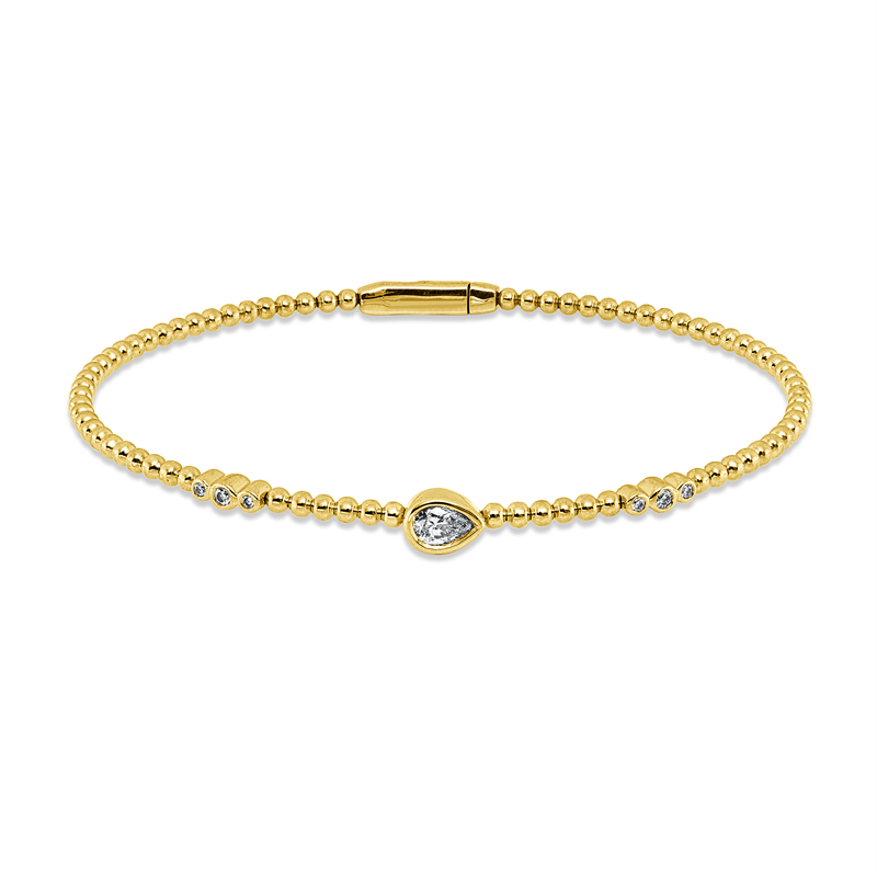 Armreif    aus 750/-18 Karat Gelbgold mit 7 Diamanten 0