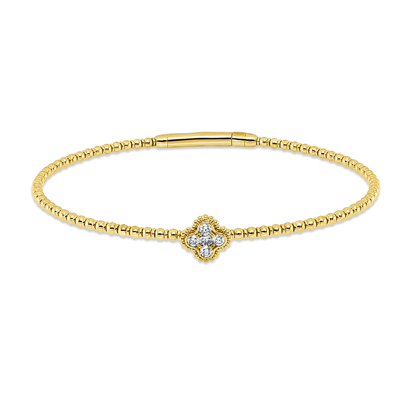 Armreif    aus 750/-18 Karat Gelbgold mit 5 Diamanten 0