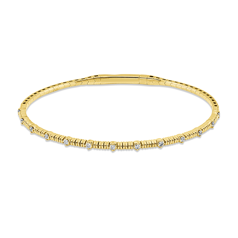 Armreif    aus 750/-18 Karat Gelbgold mit 13 Diamanten 0