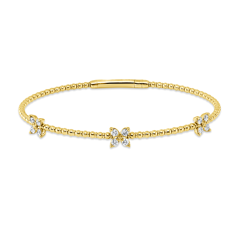 Armreif    aus 750/-18 Karat Gelbgold mit 12 Diamanten 0