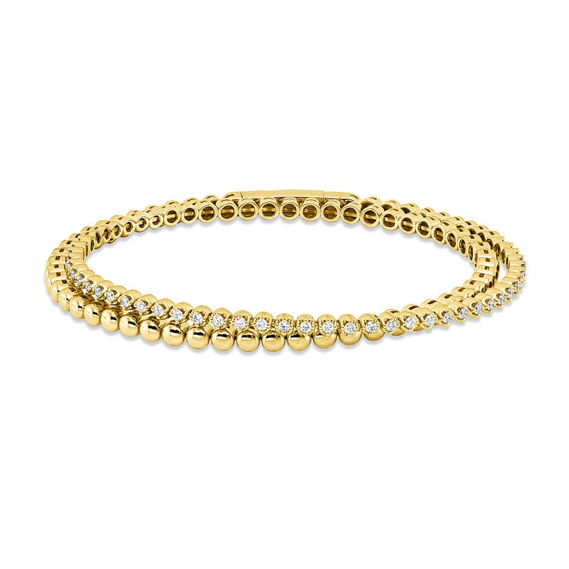 Armreif    aus 750/-18 Karat Gelbgold mit 40 Diamanten 0