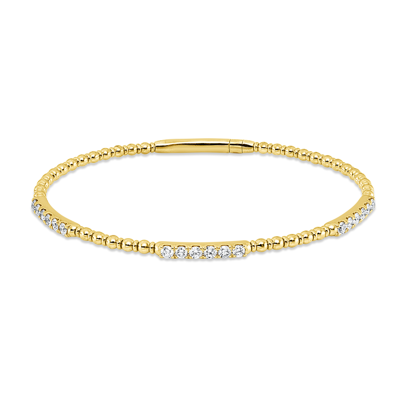 Armreif    aus 750/-18 Karat Gelbgold mit 18 Diamanten 0