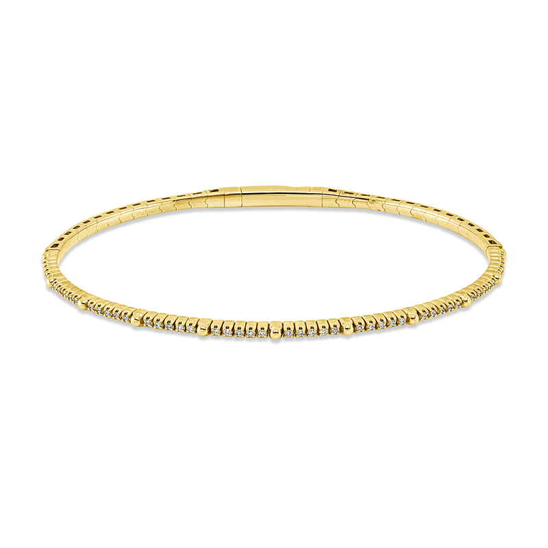 Armreif    aus 750/-18 Karat Gelbgold mit 50 Diamanten 0
