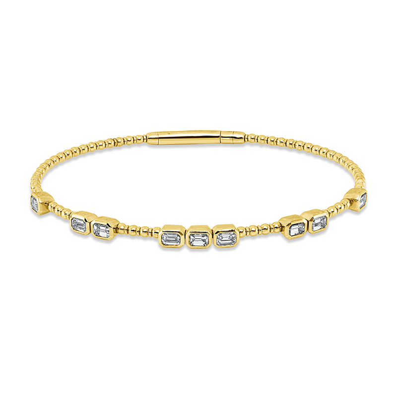 Armreif    aus 750/-18 Karat Gelbgold mit 9 Diamanten 1