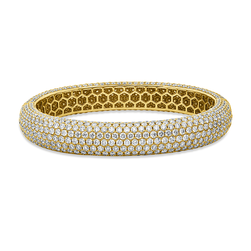 Armreif    aus 750/-18 Karat Gelbgold mit 815 Diamanten 21