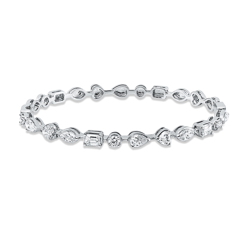 Armreif    aus 750/-18 Karat Weißgold mit 12 Diamanten 2