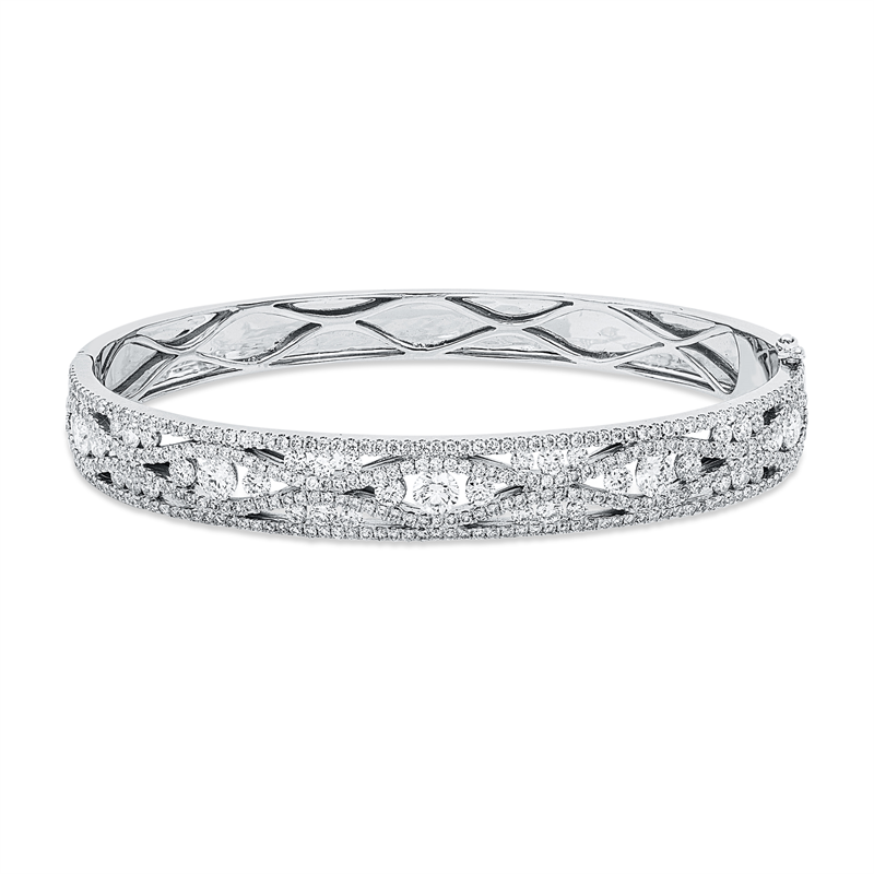 Armreif    aus 750/-18 Karat Weißgold mit 367 Diamanten 4