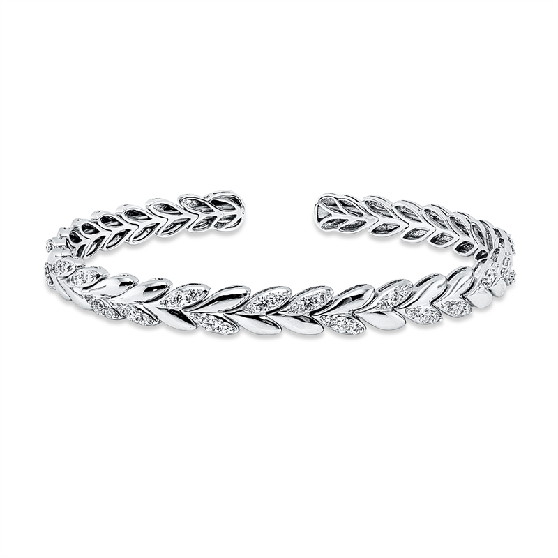 Armreif    aus 750/-18 Karat Weißgold mit 54 Diamanten 0