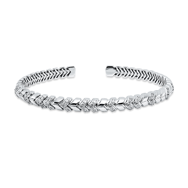 Armreif    aus 750/-18 Karat Weißgold mit 52 Diamanten 0