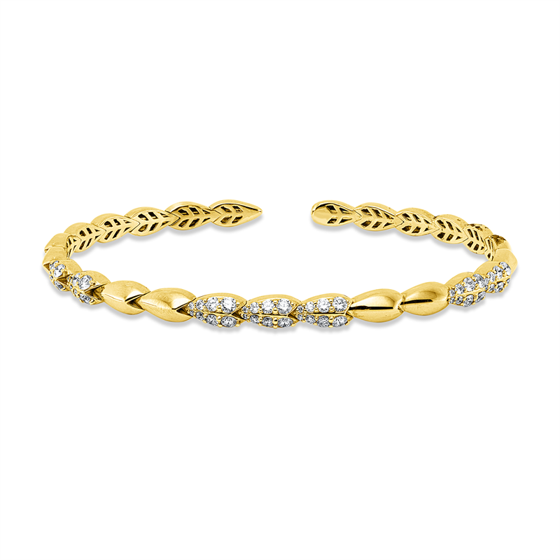 Armreif    aus 750/-18 Karat Gelbgold mit 56 Diamanten 0