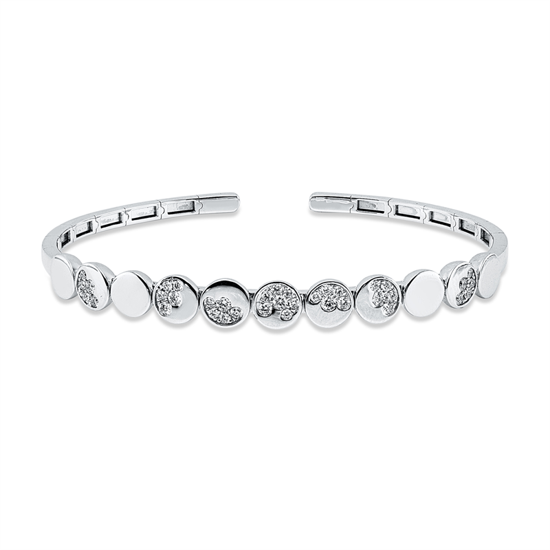 Armreif    aus 750/-18 Karat Weißgold mit 37 Diamanten 0