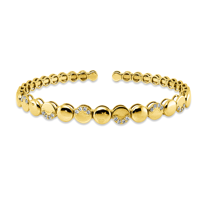 Armreif    aus 750/-18 Karat Gelbgold mit 24 Diamanten 0