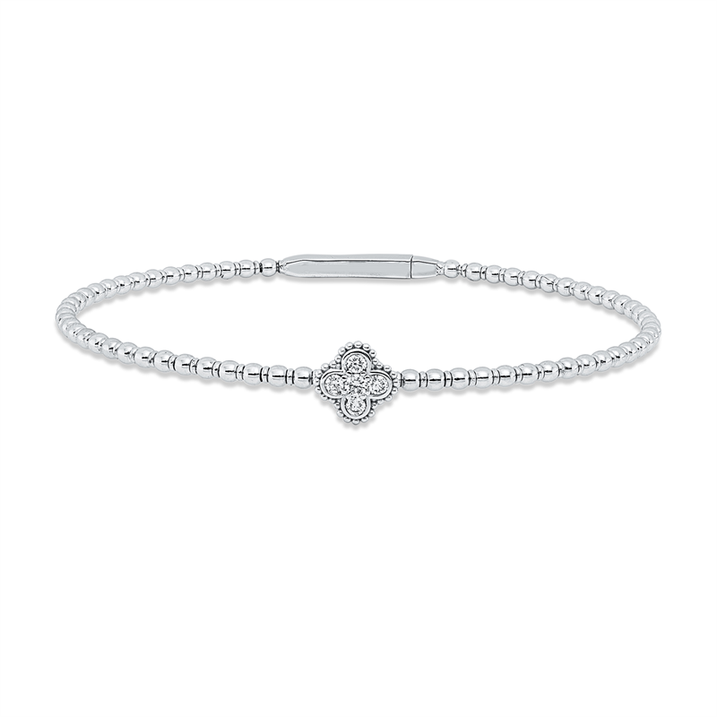 Armreif    aus 750/-18 Karat Weißgold mit 5 Diamanten 0