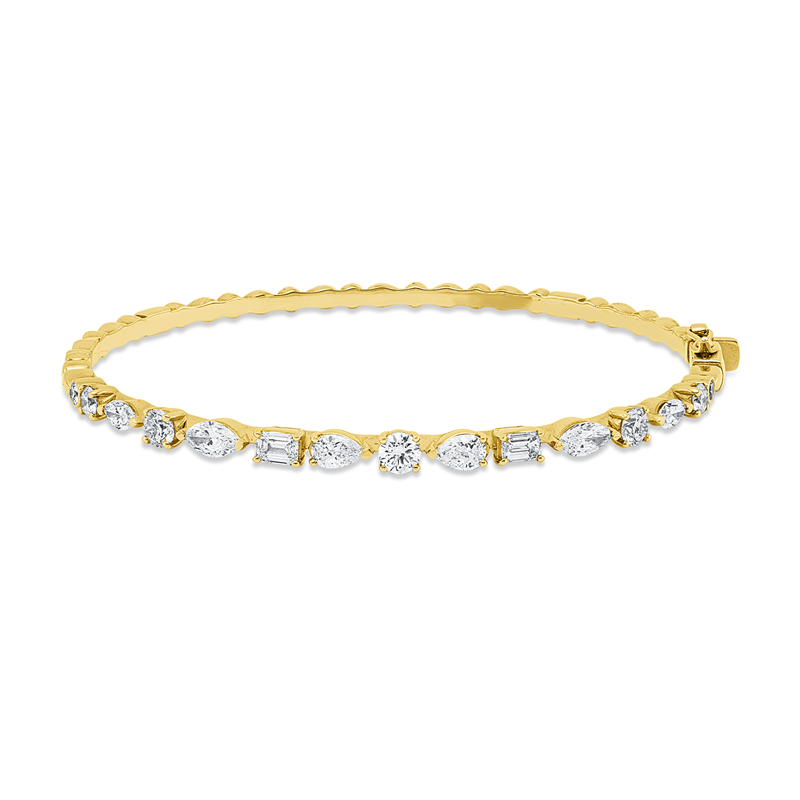 Armreif    aus 750/-18 Karat Gelbgold mit 15 Diamanten 2