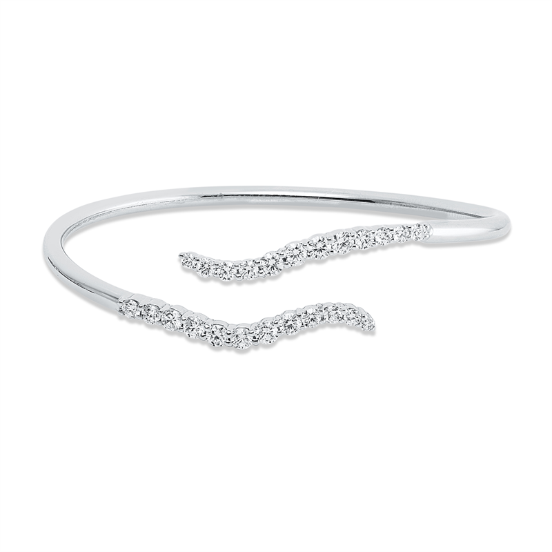 Armreif    aus 750/-18 Karat Weißgold mit 24 Diamanten 1