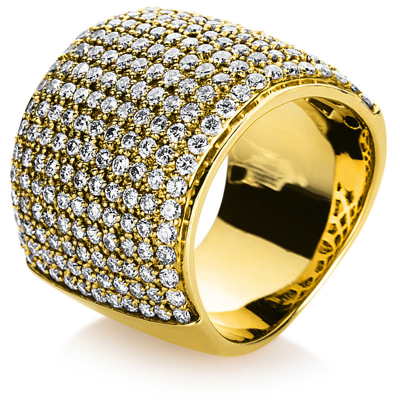 Ring    aus 585/-14 Karat Gelbgold mit 220 Diamanten 3