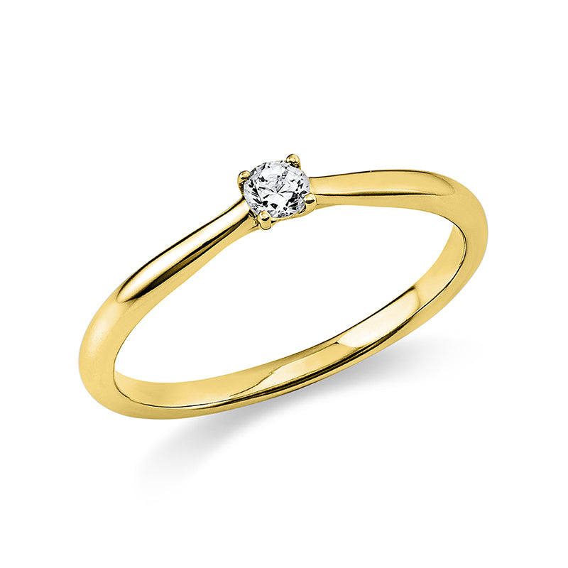 Ring - Solitaire aus Gold mit Diamant - 1A287