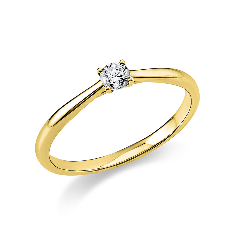 Ring - Solitaire aus Gold mit Diamant - 1A288