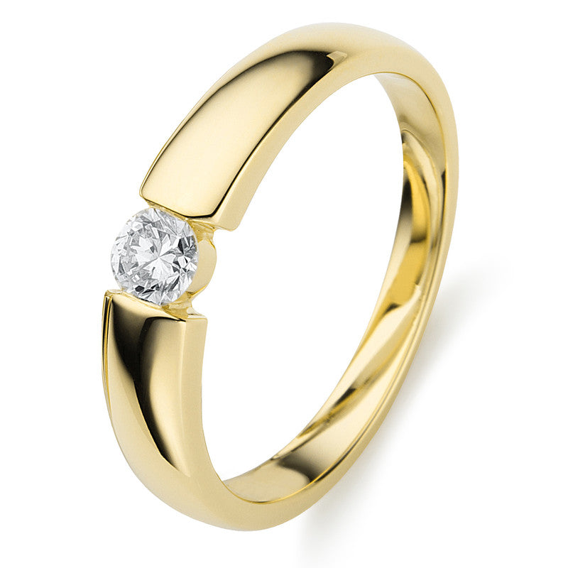 Ring - Solitaire aus Gold mit Diamant - 1A356