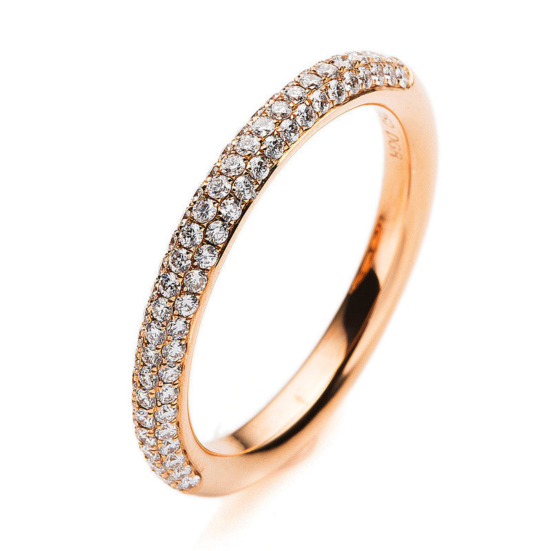 Ring    aus 750/-18 Karat Rotgold mit 82 Diamanten 0