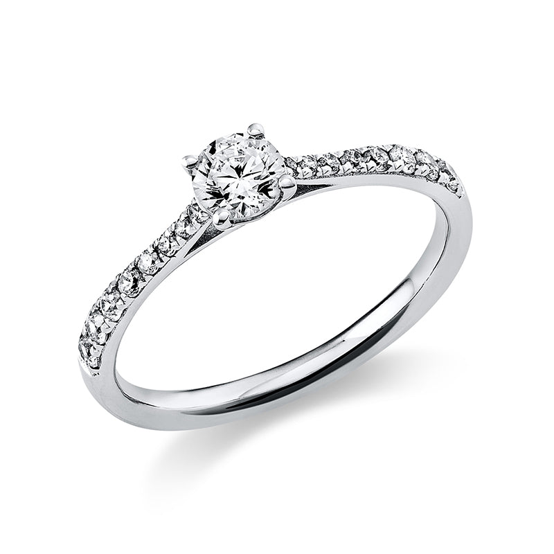 Ring    aus 750/-18 Karat Weißgold mit 17 Diamanten 0