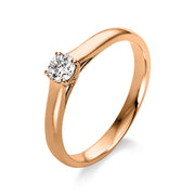 Ring    aus 750/-18 Karat Rotgold mit 1 Diamant 0