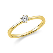 Ring    aus 585/-14 Karat Gelbgold mit 1 Diamant 0